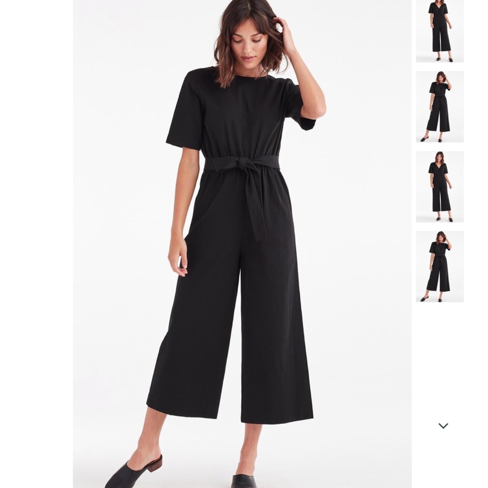 Reversible Black Linen Vetta Jumpsuit
